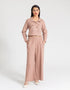 JACQUARD WIDE LEG TROUSER